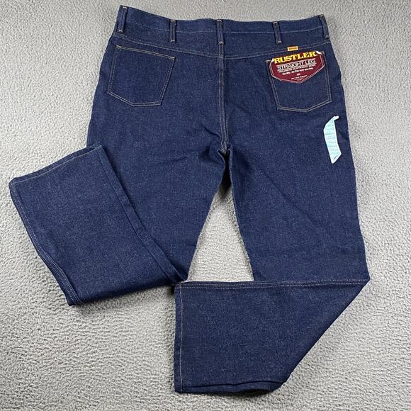Rustler Straight Leg Denim Jeans Men's 44x32 Workwear Heavyweight New NWT - Picture 1 of 11
